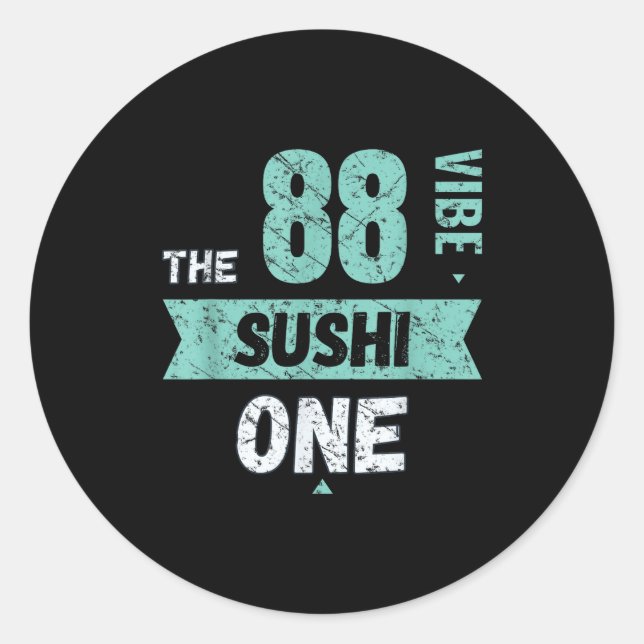 Sticker Rond The Sushi One _ Matching Family Couple Friends – V (Devant)