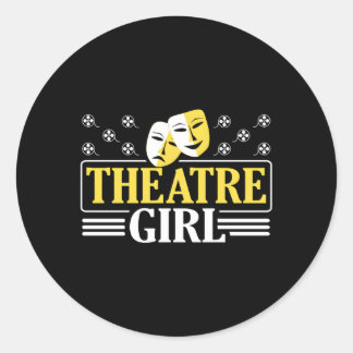 Sticker Rond Théâtre dramatique Acteur de répétition