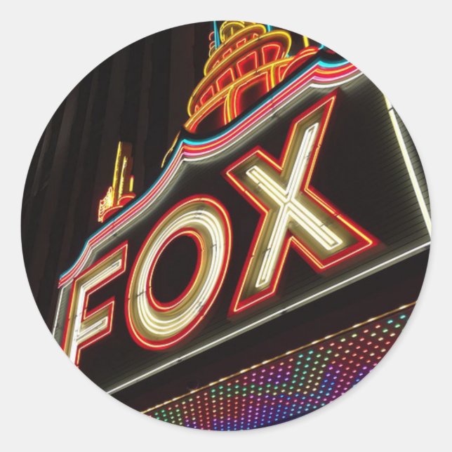 Sticker Rond Théâtre FOX de Detroit Michigan (Devant)