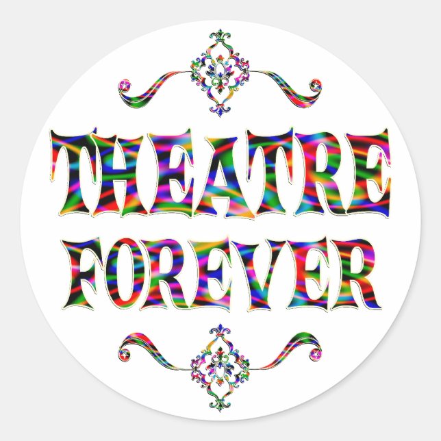 Sticker Rond Théâtre pour toujours (Devant)