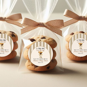 Sticker Rond Thème café Espresso Martini Baby shower Bow