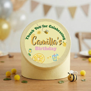 Sticker Rond Thème de citron pour anniversaire d'enfants