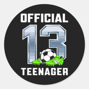 Sticker Rond Thème de football pour la fête officielle d'annive