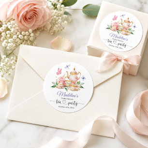 Sticker Rond Thème élégant de papillons pour la douche de la ma