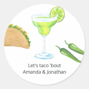 Sticker Rond Thème Taco