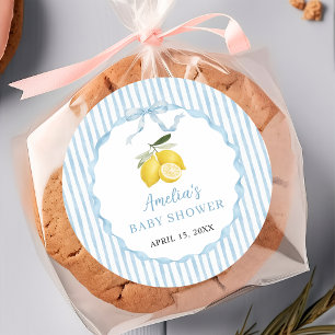 Sticker Rond Thèmes bébé citron Ciao Baby Shower 