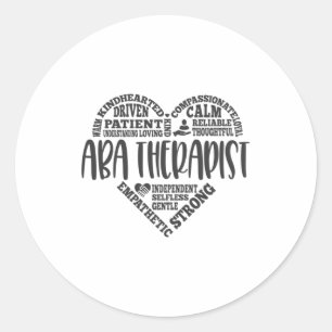 Sticker Rond thérapeute ABA, analyste du comportement