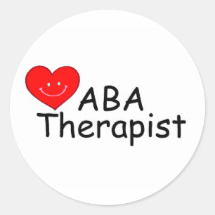 Sticker Rond Thérapeute ABA (Coeur)
