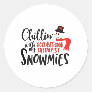 Sticker Rond Thérapeute de Noël OT
