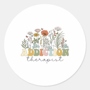 Sticker Rond Thérapeute en santé mentale Comportement 1