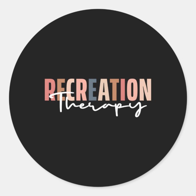 Sticker Rond Thérapeute récréative Rt Mois Récréation (Devant)