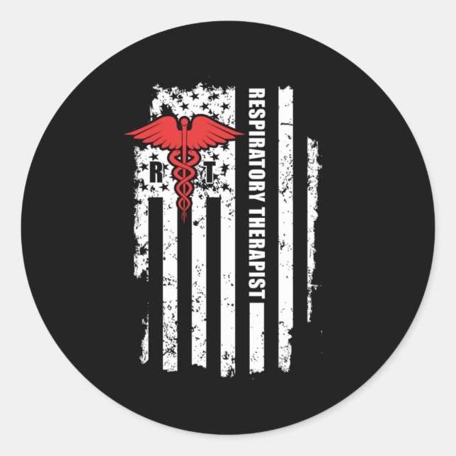 Sticker Rond Thérapeute respiratoire AIIC Certified Nursing Ass (Devant)