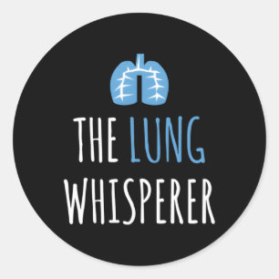Sticker Rond Thérapeute respiratoire du chardonneur pulmonaire