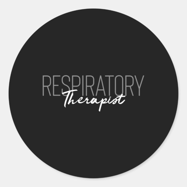 Sticker Rond Thérapeute respiratoire Ministère De La Santé (Devant)