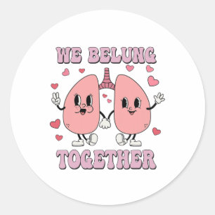 Sticker Rond Thérapeute respiratoire rétro Rt Valentine We Belu
