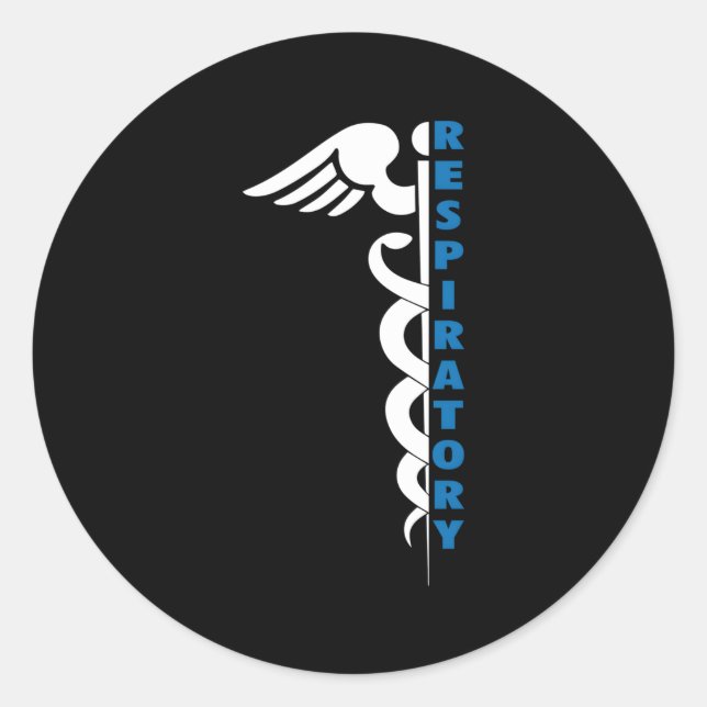 Sticker Rond Thérapeute respiratoire Rt Semaine de thérapie Rt (Devant)