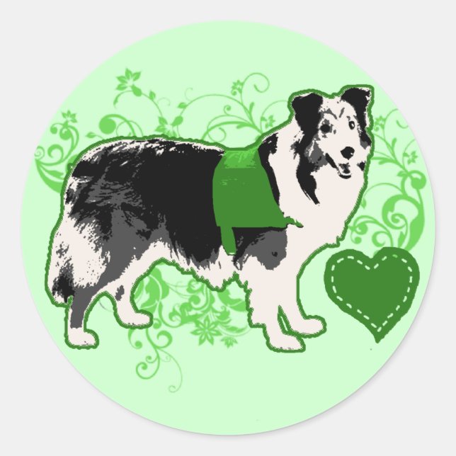 Sticker Rond (Thérapie) Fleur Green (Devant)