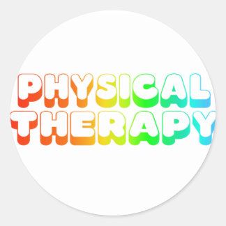 Sticker Rond Thérapie physique arc-en-ciel