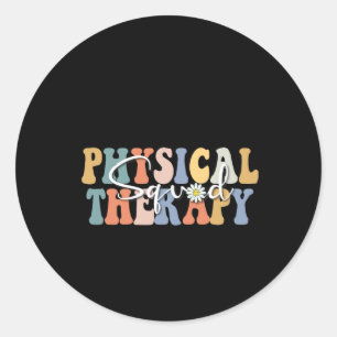 Sticker Rond Thérapie physique de Noël Pt Squad pédiatrique Tro