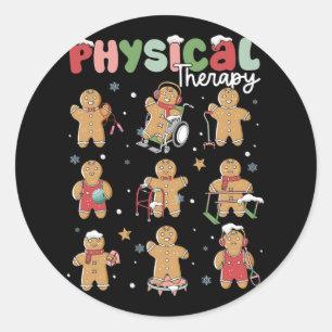 Sticker Rond thérapie physique noël ginglerie physique th