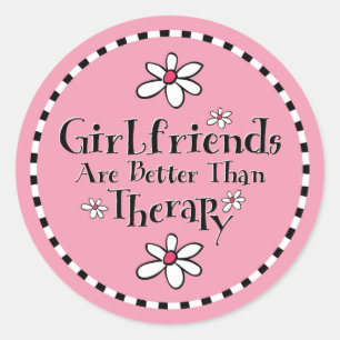 Sticker Rond Thérapie pour amie