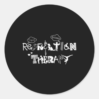 Sticker Rond Thérapie récréative Fière Thérapeute récréative Rt