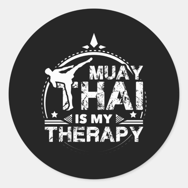 Sticker Rond Thérapie thaïlandaise (Devant)