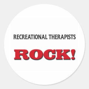 Sticker Rond Thérapistes de loisirs Rock