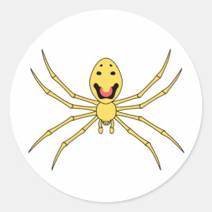 Sticker Rond Theridion grallator AKA Happy Face Spider