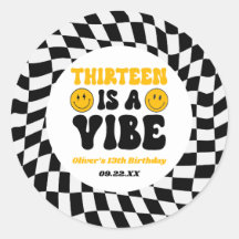 Thirteen Is A Vibe Retro 13th Birthday Party