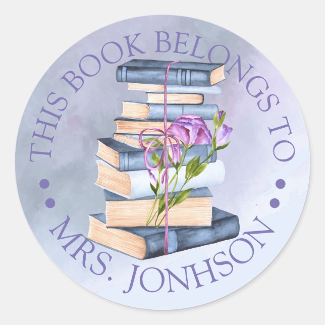 Sticker Rond This Book Belong (Devant)