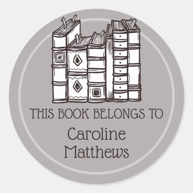 Sticker Rond This Book Belong (Devant)