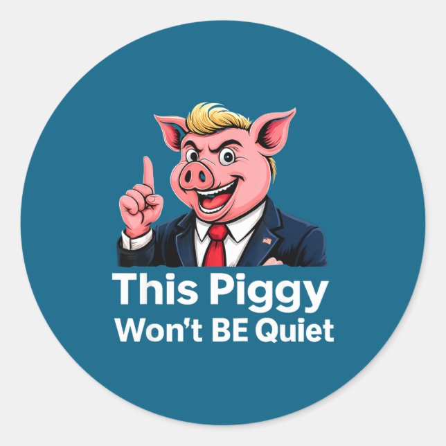 Sticker Rond This Ggy Won’t Be Quiet Funny Litical Parody  (Devant)