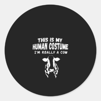 Sticker Rond This Is My Human Costume