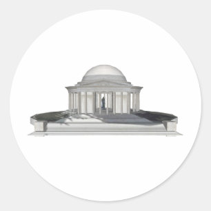 Sticker Rond Thomas Jefferson Memorial : 3D Model :