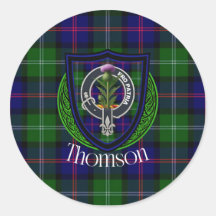 Thomson Scottish Clan Tartan & Crest