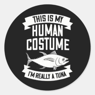 Sticker Rond thon rouge thon rouge poisson
