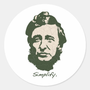 Sticker Rond Thoreau - Simplifier