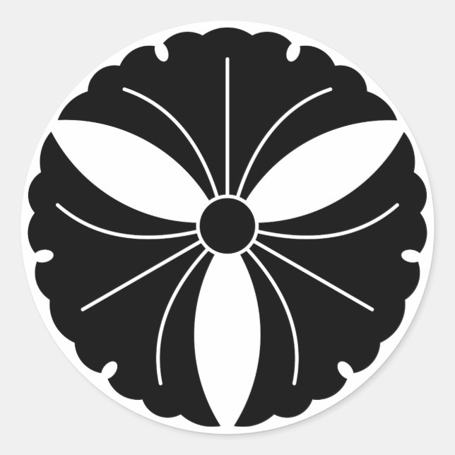 Sticker Rond Three ginkgo (Devant)