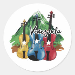 Sticker Rond three Venezuelan violins