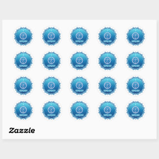 Sticker Rond Throat Chakra Mantra - Je parle