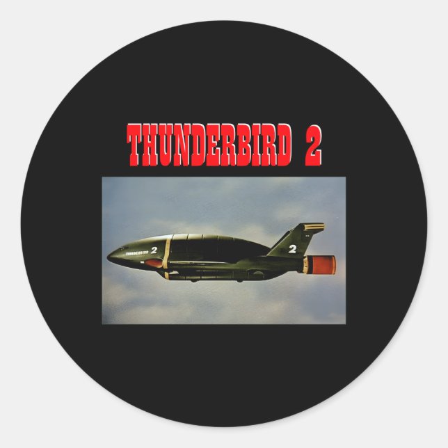 Sticker Rond Thunderbird 2 Photo Thunderbirds Avion de fret (Devant)
