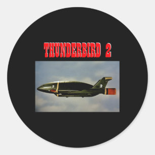 Sticker Rond Thunderbird 2 Photo Thunderbirds Avion de fret