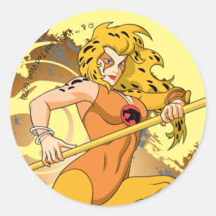 Sticker Rond ThunderCats   Graphique de caractères de Cheetara