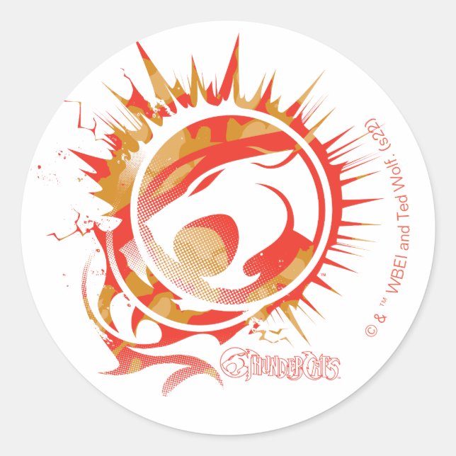 Sticker Rond ThunderCats | Logo explosif (Devant)