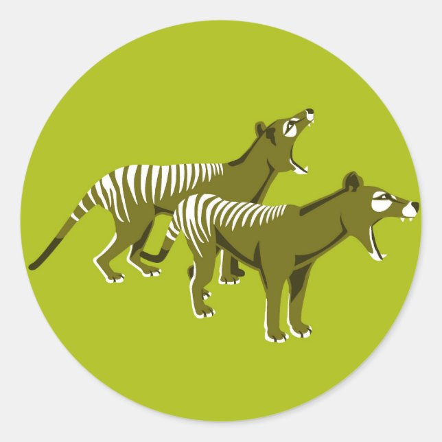 Sticker Rond Thylacine (Devant)