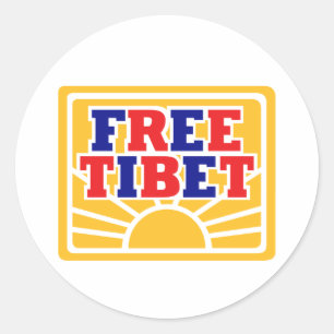 Sticker Rond Tibet libre