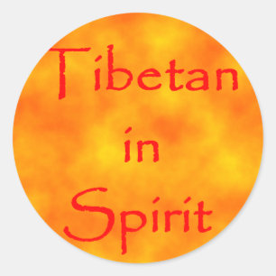 Sticker Rond Tibétain en bâton d'esprit