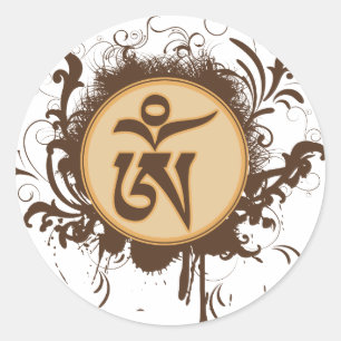 Sticker Rond Tibétain OM