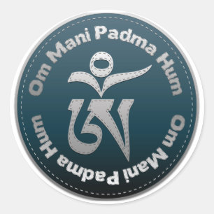 Sticker Rond Tibétain Om Stitch